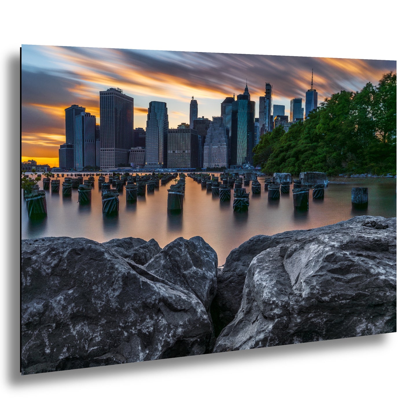 New York City Canvas, Metal & Acrylic Print – Freedom Tower Wall Art from Brooklyn Bridge Park, NYC Skyline Photo, Manhattan Decor