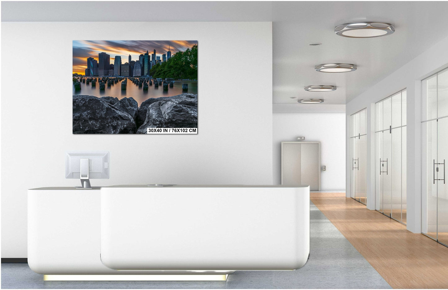 New York City Canvas, Metal & Acrylic Print – Freedom Tower Wall Art from Brooklyn Bridge Park, NYC Skyline Photo, Manhattan Decor