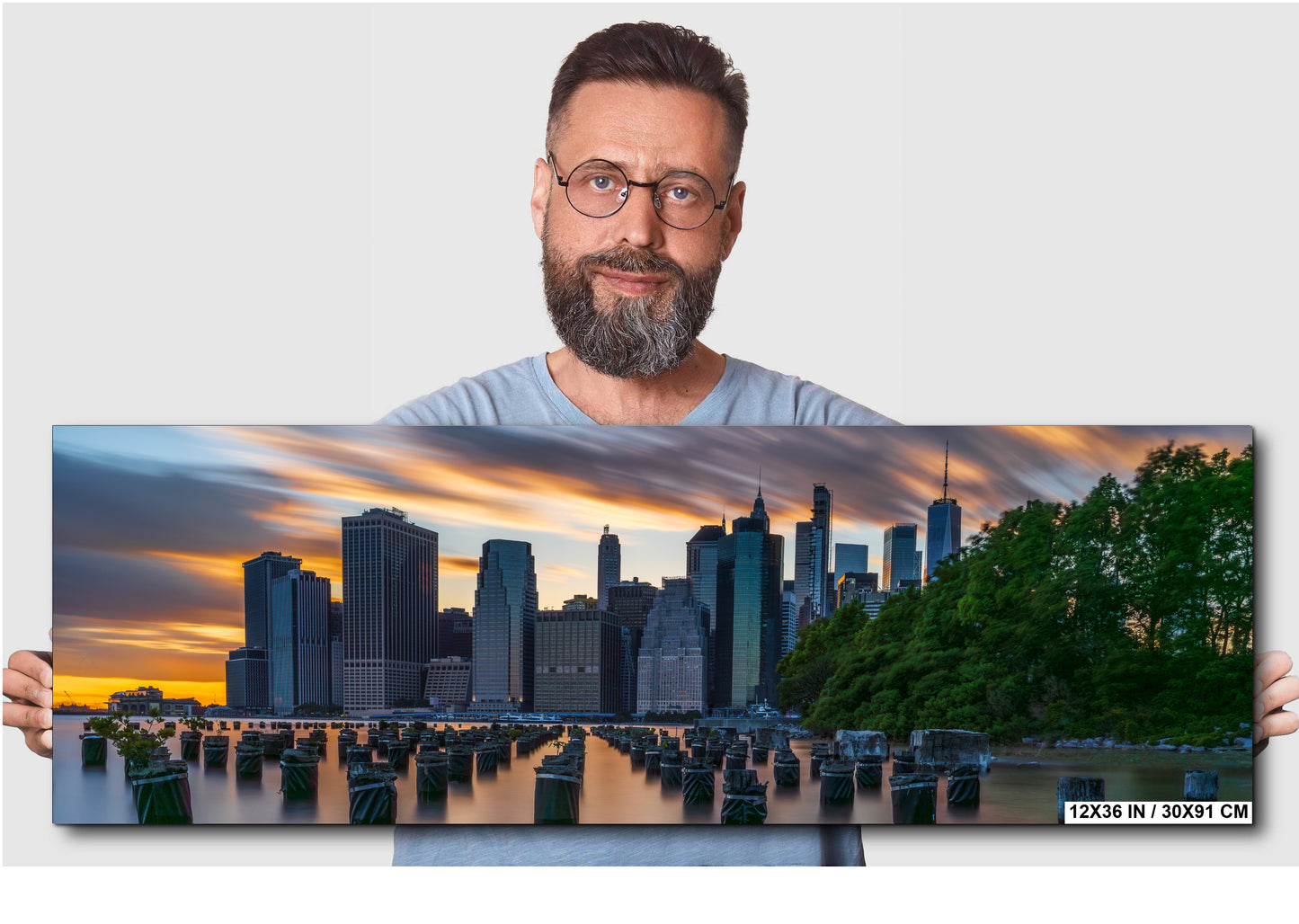 New York City Canvas, Metal & Acrylic Print – Freedom Tower Wall Art from Brooklyn Bridge Park, NYC Skyline Photo, Manhattan Decor
