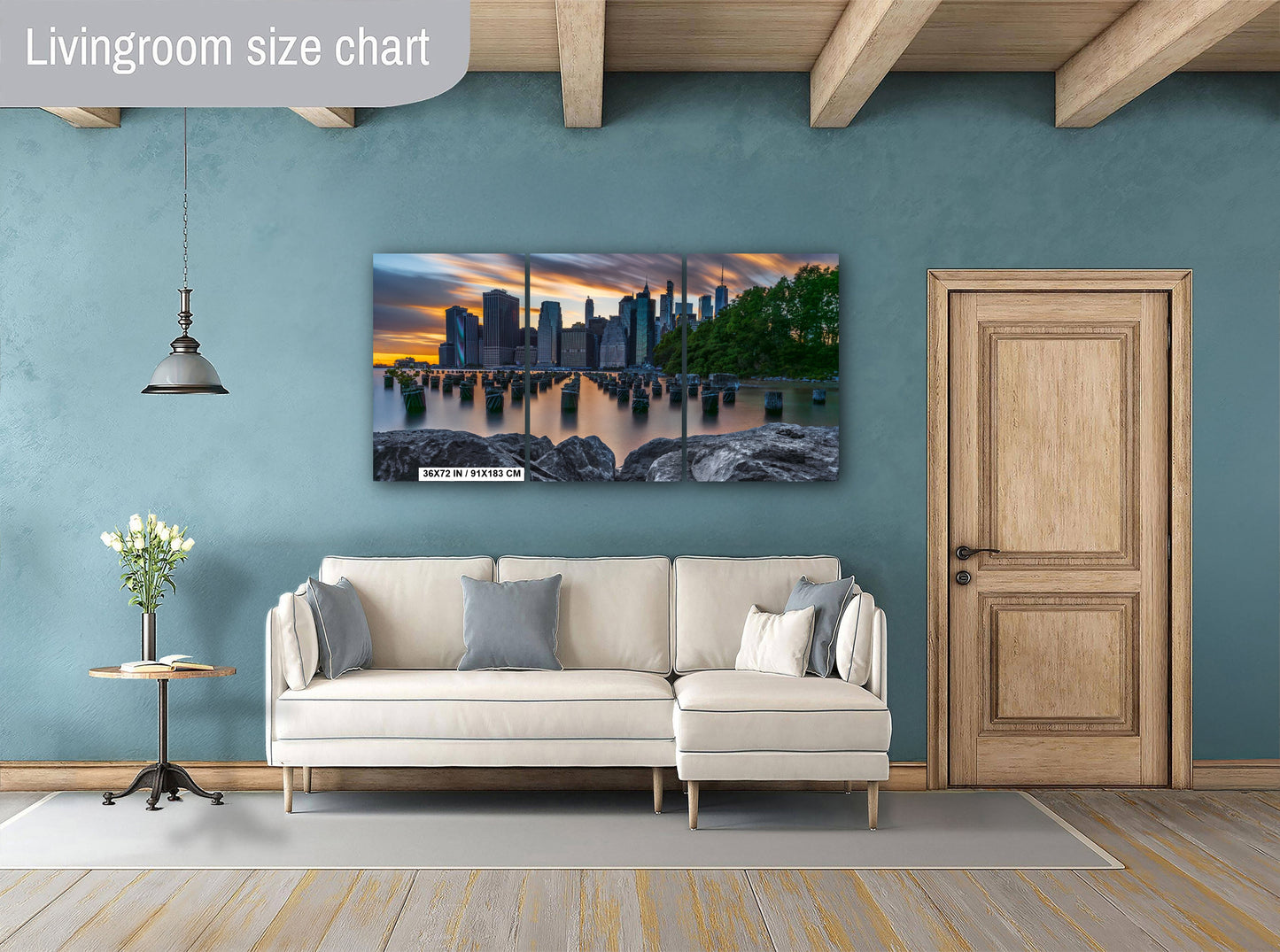 New York City Canvas, Metal & Acrylic Print – Freedom Tower Wall Art from Brooklyn Bridge Park, NYC Skyline Photo, Manhattan Decor