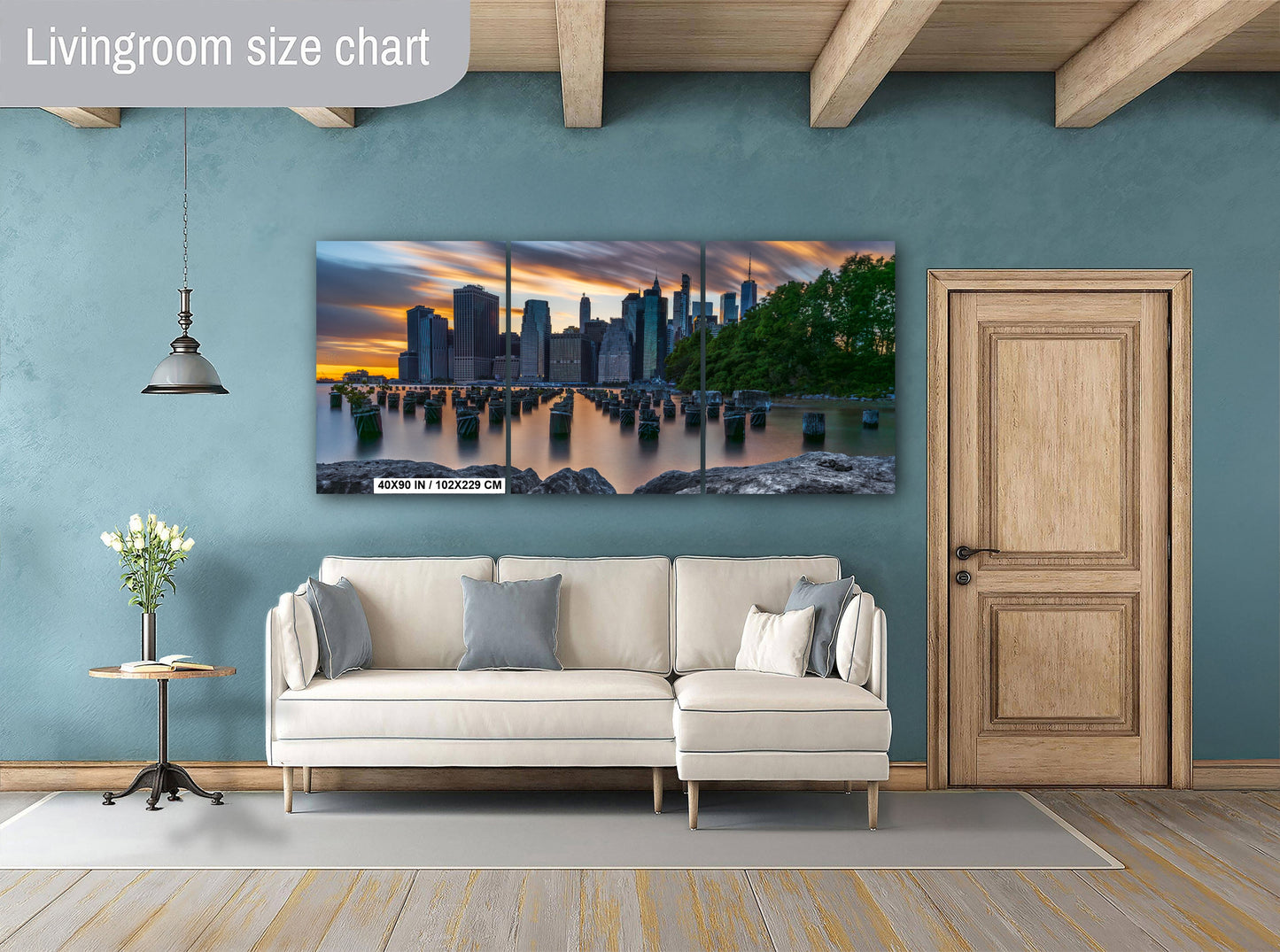 New York City Canvas, Metal & Acrylic Print – Freedom Tower Wall Art from Brooklyn Bridge Park, NYC Skyline Photo, Manhattan Decor