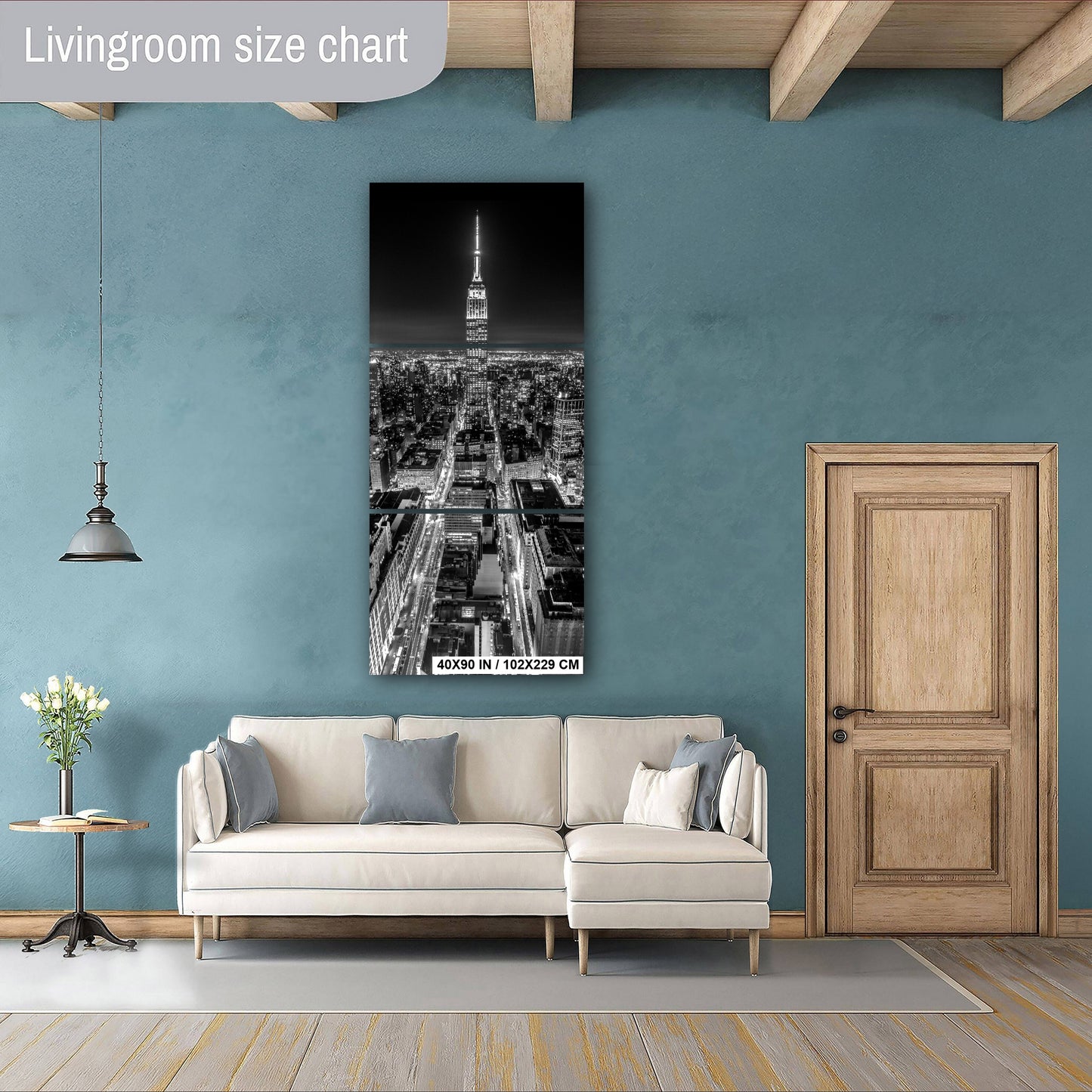 New York City Wall Art – Empire State Building Photo Print, NYC Skyline Canvas, Black and White Cityscape, Manhattan Fine Art Decor