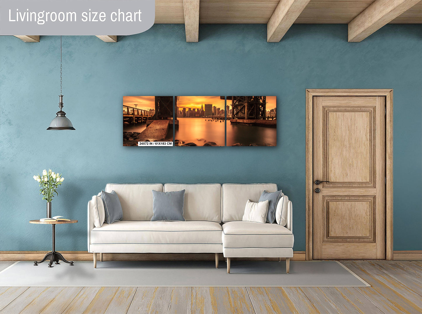 New York City Canvas, Metal & Acrylic Print – Empire State Building Wall Art from Gantry Plaza Park, NYC Skyline Photo, Queens Manhattan Decor